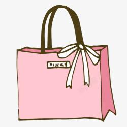 粉色购物袋素材