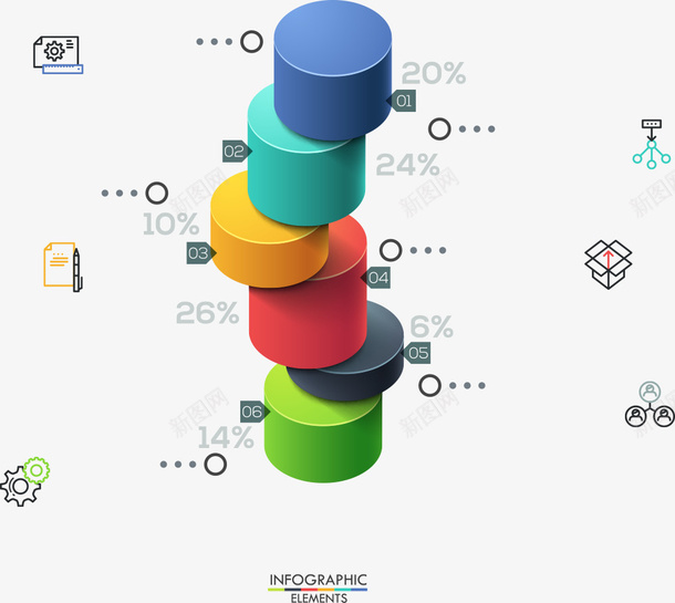 彩色立体柱形图表矢量图eps免抠素材_新图网 https://ixintu.com 商务图表 彩色立体 柱形 柱形图表 立体柱形 矢量图