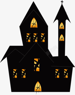 魔法城堡黑色魔法城堡矢量图高清图片