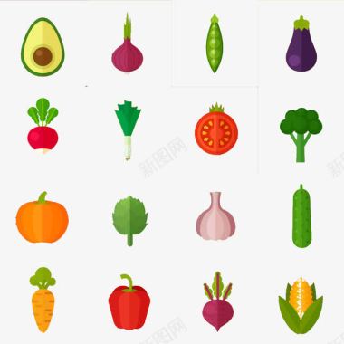 卡通蔬菜图标图标