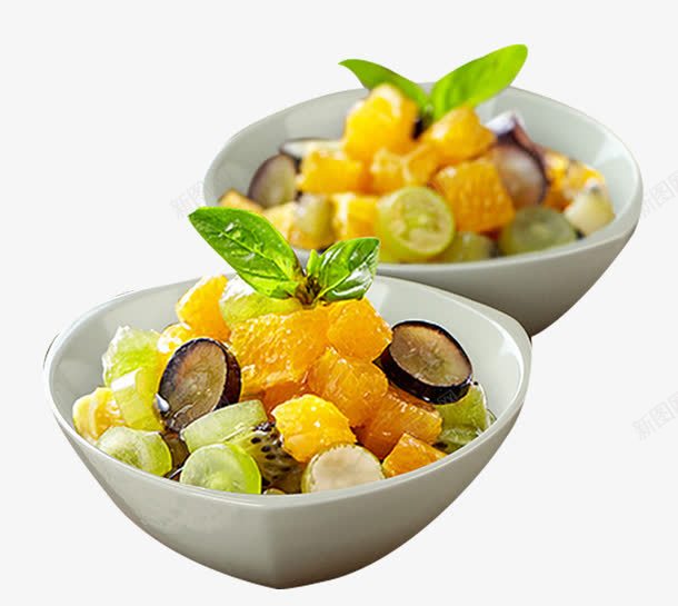 沙拉碗里的水果沙拉png免抠素材_新图网 https://ixintu.com 健康餐饮 成品沙拉 水果沙拉 白瓷碗 白色心形碗 美味水果