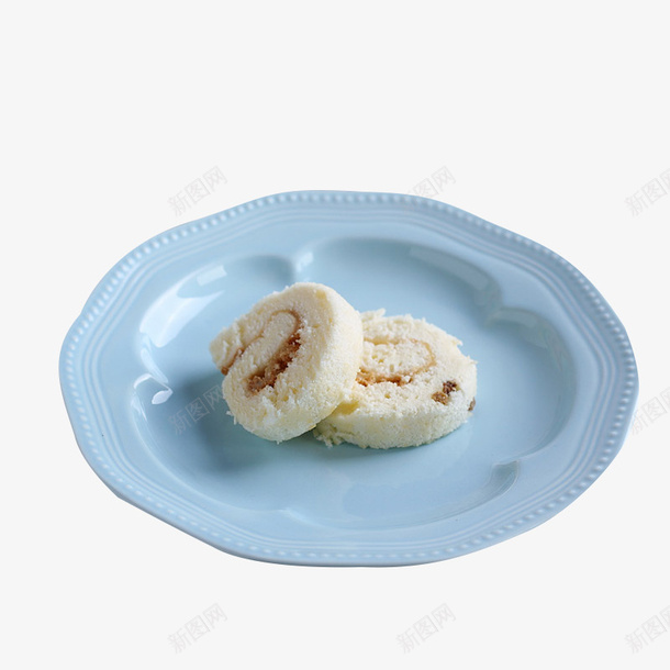 盘子里的蛋糕卷png免抠素材_新图网 https://ixintu.com 北欧风 欧式盘子 欧式蛋糕卷 花瓣设计盘子