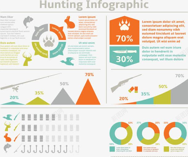 手绘扁平数据png免抠素材_新图网 https://ixintu.com 扁平 手绘 数据分析 百分比 非法捕猎