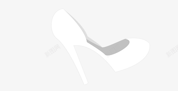 白色女士高跟鞋单只矢量图eps免抠素材_新图网 https://ixintu.com 女士 白色高跟鞋 矢量高跟鞋 高跟鞋单只 矢量图