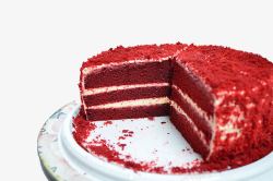大红色蛋糕素材