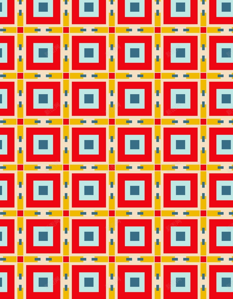 红色网格矢量图ai设计背景_新图网 https://ixintu.com 方块 方格 正方形 红色 纹理 网格 质感 矢量图