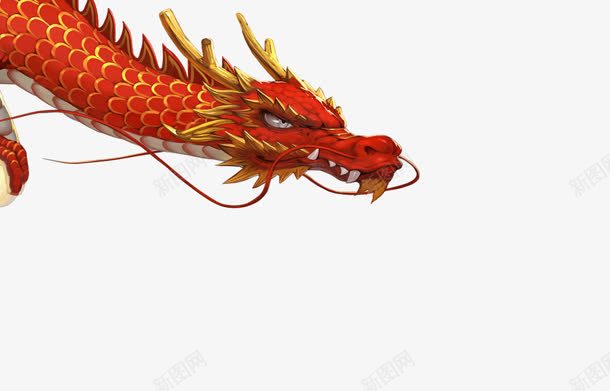 中国红色龙png免抠素材_新图网 https://ixintu.com 中国 红色