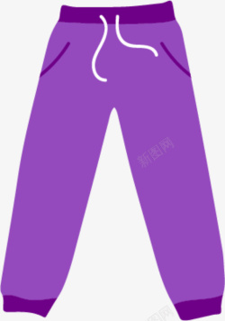紫色铅笔裤矢量图素材