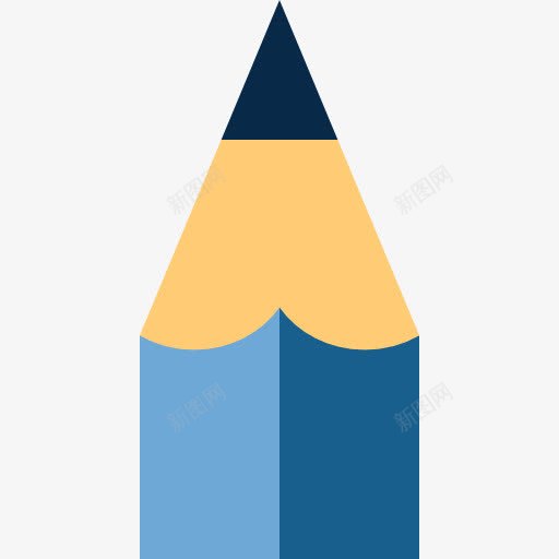 一只蓝色笔的笔尖png免抠素材_新图网 https://ixintu.com 卡通 笔尖 铅笔