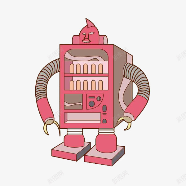 红色的机器人图png免抠素材_新图网 https://ixintu.com 创意 卡通手绘 商务 机器人 水彩 科技 红色