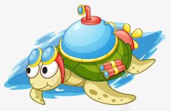 游泳的乌龟卡通乌龟高清图片