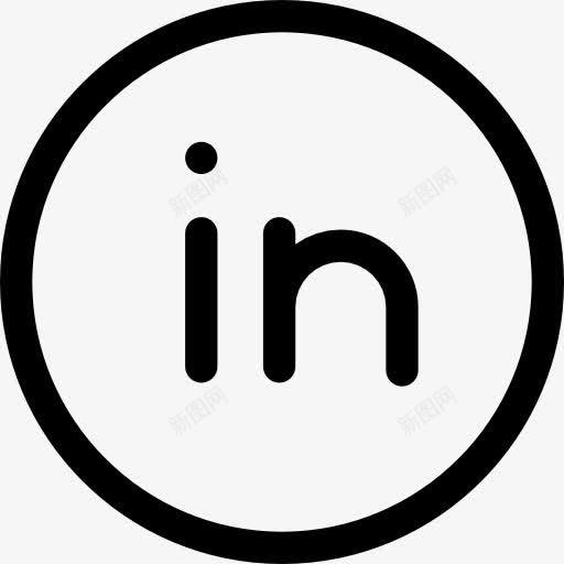 LinkedIn图标png_新图网 https://ixintu.com 按钮 标志 标识 社交媒体 社交网络