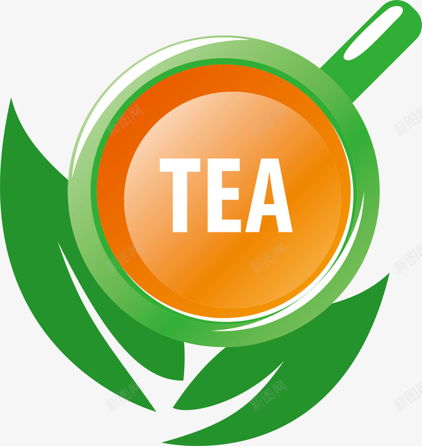绿色茶杯矢量图ai免抠素材_新图网 https://ixintu.com 健康 手绘 绿叶 绿茶 艺术字 茶杯 茶杯把 矢量图