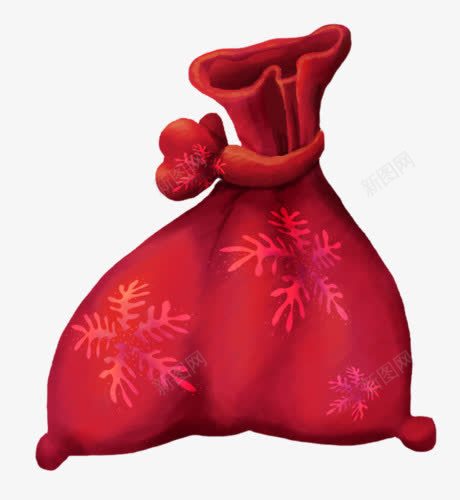 圣诞礼袋png免抠素材_新图网 https://ixintu.com 圣诞 礼物 礼袋 红色 袋子