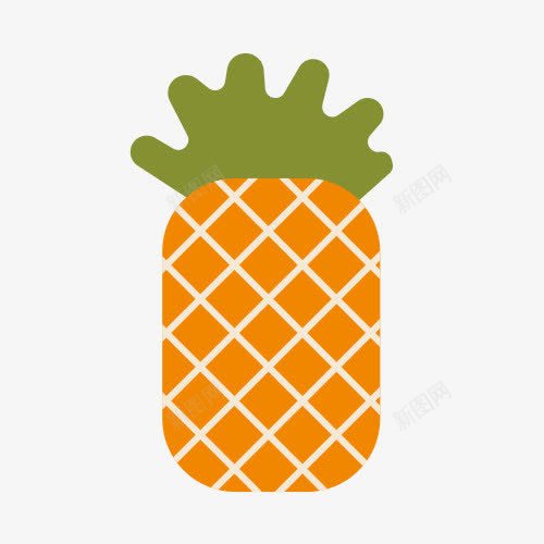 菠萝抽象矢量图ai免抠素材_新图网 https://ixintu.com 抽象设计 蔬果水果 设计 矢量图