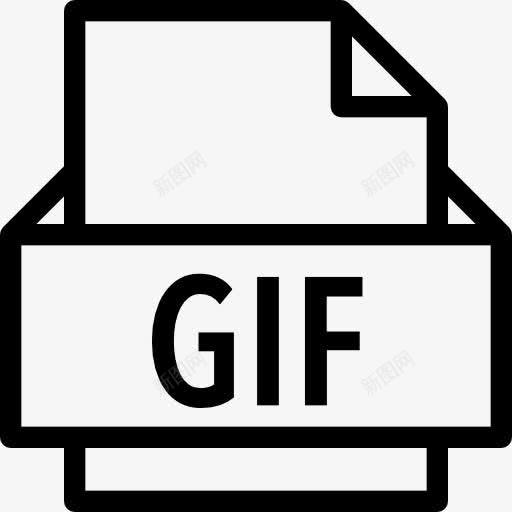 GIF图标png_新图网 https://ixintu.com GIF格式 多媒体界面 延伸 文件 档案 计算