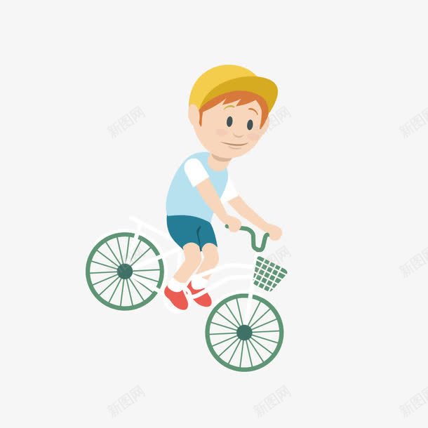 卡通手绘骑自行车小男孩png免抠素材_新图网 https://ixintu.com 卡通 小男孩 手绘 矢量素材 运动 骑自行车