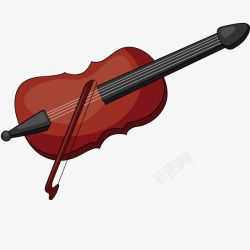 交响乐乐器卡通手绘小提琴矢量图高清图片