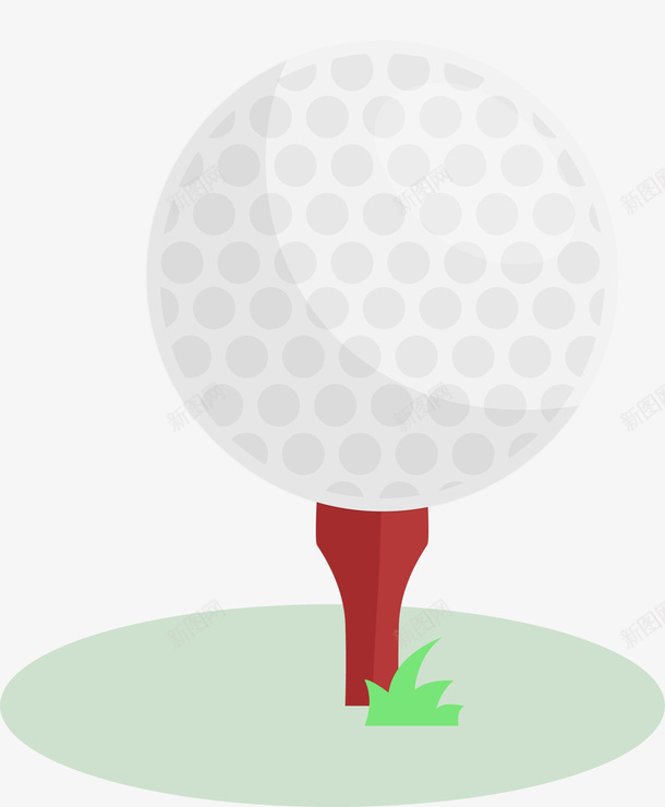 卡通白色高尔夫球png免抠素材_新图网 https://ixintu.com 卡通 白色 矢量图案 装饰 运动健身 高尔夫球