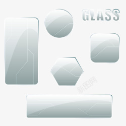 玻璃UI矢量图素材
