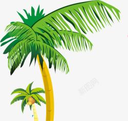 绿色植物卡通椰子树素材
