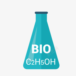 化学学科蓝色瓶子矢量图高清图片