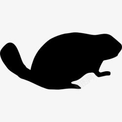 海狸海狸动物形状图标高清图片
