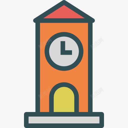 时钟图标png_新图网 https://ixintu.com 古迹 城市 塔 建筑 时钟