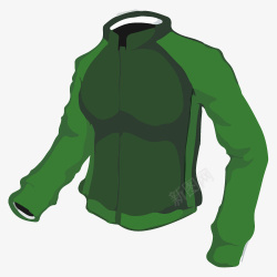 绿上衣手绘风格男式夹克高清图片