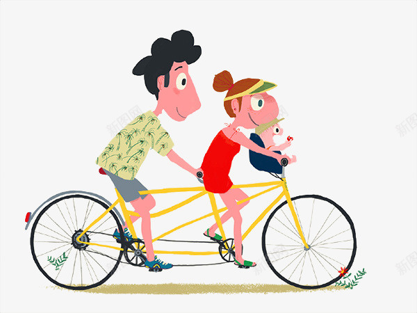 双人自行车png免抠素材_新图网 https://ixintu.com 双人 双人骑 脚踏车 自行车 运动