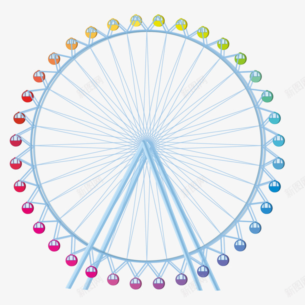 简约彩色摩天轮矢量图eps免抠素材_新图网 https://ixintu.com 彩色 摩天轮 摩天轮剪影 简约 素材 矢量图
