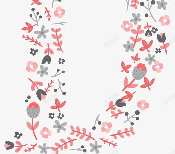 手绘植物字母Dpng免抠素材_新图网 https://ixintu.com D png图形 png装饰 手绘 植物 花卉 装饰