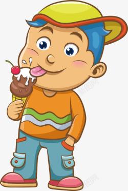 推球的小男孩吃雪糕的小朋友高清图片