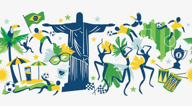 巴西里约奥运会装饰元素png免抠素材_新图网 https://ixintu.com 2016年运动会 巴西 标志物 装饰元素 里约奥运会 面具