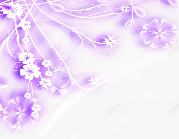 紫色唯美合成壁纸花卉png免抠素材_新图网 https://ixintu.com 合成 壁纸 紫色 花卉