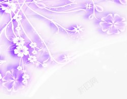 紫色唯美合成壁纸花卉素材