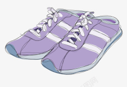 紫色运动鞋小紫蓝色运动鞋高清图片