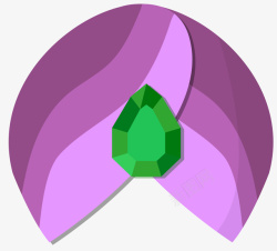绿宝石紫色包头巾素材