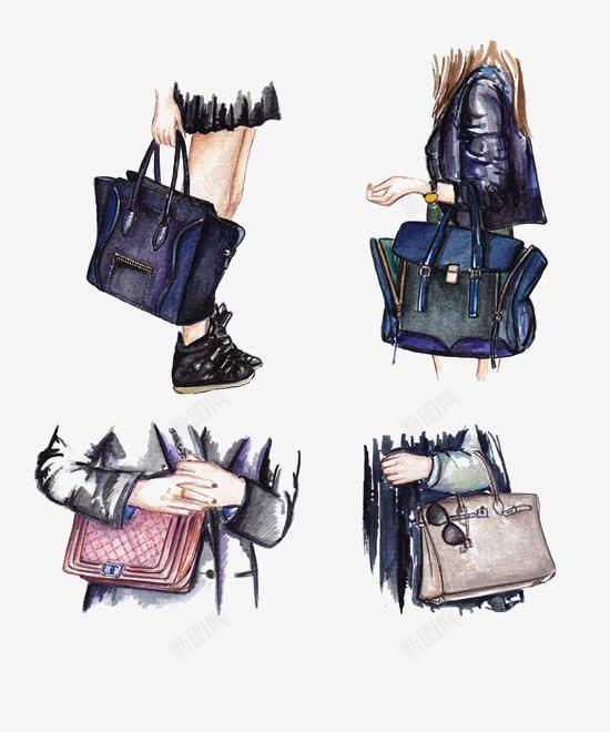 背包png免抠素材_新图网 https://ixintu.com 创意背包 奢侈品 帆布包 手提包 水彩手拎包