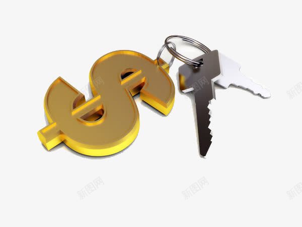 金融符号和钥匙png免抠素材_新图网 https://ixintu.com 符号 美元 金融 钥匙 锁扣