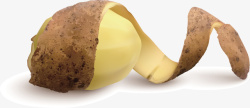 一个土豆一个削了皮的土豆矢量图高清图片