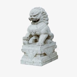 雕塑石狮装饰元素素材