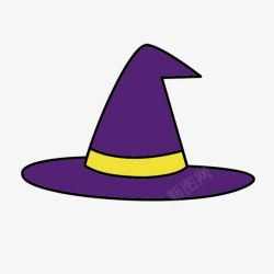 魔法师帽卡通紫色魔法师帽高清图片
