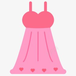 卡通粉色裙子素材