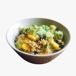 鎷夌潃涓滆藜麦米饭牛油果玉米沙拉高清图片
