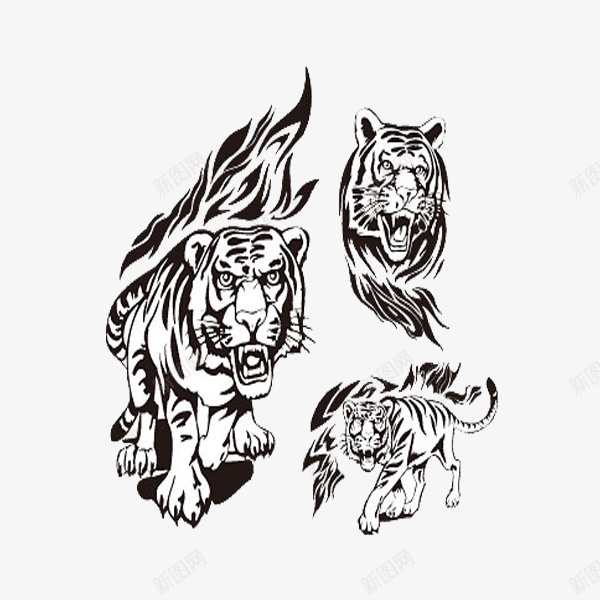 手绘三头火焰虎png图片免费下载 素材0ijqvqjaw 新图网 手绘三头火焰虎png图片免费下载 素材0ijqvqjaw 新图网