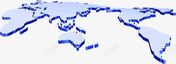 蓝色立体地图团队png免抠素材_新图网 https://ixintu.com 团队 地图 立体 蓝色