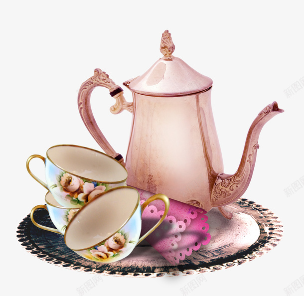 欧式茶具png免抠素材_新图网 https://ixintu.com 欧式 茶具 装饰