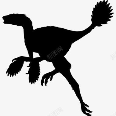 尾羽龙的恐龙形状图标图标