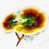 绿色蘑菇树上长的蘑菇png免抠素材_新图网 https://ixintu.com 绿色 蘑菇
